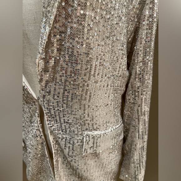 NWT Sequin Blazer, Size Petite Smalll - Picture 4 of 14